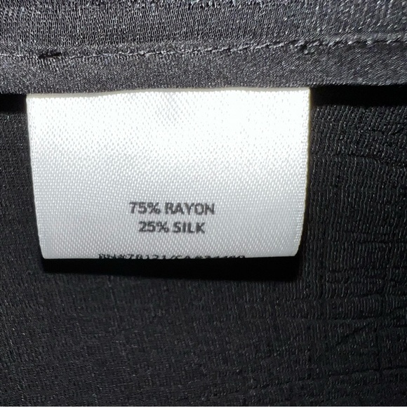 Eileen Fisher large black rayon and silk unlined jacket - Picture 7 of 9